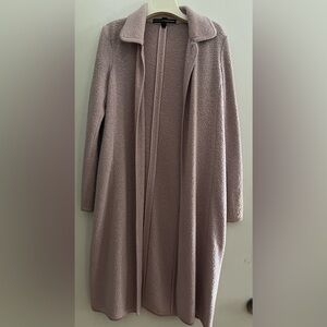 Vintage Linda Allard for Ellen Tracey Dusty Rose Long Cardigan Size 4